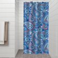thumbnail image 2 of Blue Paisley Pattern Shower Curtain 36"x72" ,Bathroom Decorative Shower Curtains Set with 12 Hooks,Modern Waterproof Washable Shower Curtain, 2 of 6