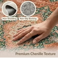 thumbnail image 6 of ODIKA 8'x10' Washable Area Rug Tone Vintage Abstract Distressed Faded Ornamental Terracotta for King Size Bedroom Under Bed, Master Suite, Non-Shedding, Easy Care, 6 of 7
