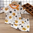thumbnail image 2 of Akiihool Pyjama pour Enfants Pyjama pour Garçons Grands Garçons Ensemble de Pyjama d'Été à Manches Courtes Tenue de Nuit pour Enfant Pyjama pour Garçons (Jaune, 5-6 Ans), 2 of 4