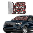 thumbnail image 4 of Disketp Windshield Sun Shade, Car Sun Shade For Front Window Red Mushrooms Sunshades Sun Visor Protector Blocks Uv Rays Foldable, 4 of 9