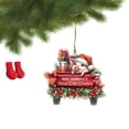 thumbnail image 4 of Funny Little Red Car Pig Christmas 2D Decoration Pendant Christmas Pendant Car Hanging Pendant, 4 of 5