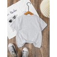 thumbnail image 3 of A Cute And Fashionable T-Shirt for Young Featuring a Cartoon Floral Print in a Grid Design, Made of Soft And Stretchy Comfortable Cotton with a Round Neck And Short Sleeves, Perfect for Gifting., 3 of 8