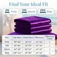 thumbnail image 3 of WVG Satin King Size Sheet Set 4PCS, Luxury Bed Sheets, Silky Fitted Sheet Bedding Set, Breathable Cooling Bed Sheets with 2pcs Pillowcases, Fits Deep Mattress, 3 of 7