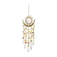 thumbnail image 2 of Crystal Suncatcher with Sun and Moon Design and Prism Pendants, 1 Piece, Gold Metal Frame, for Window Or Wall Hanging, Home Decoration, 2 of 6