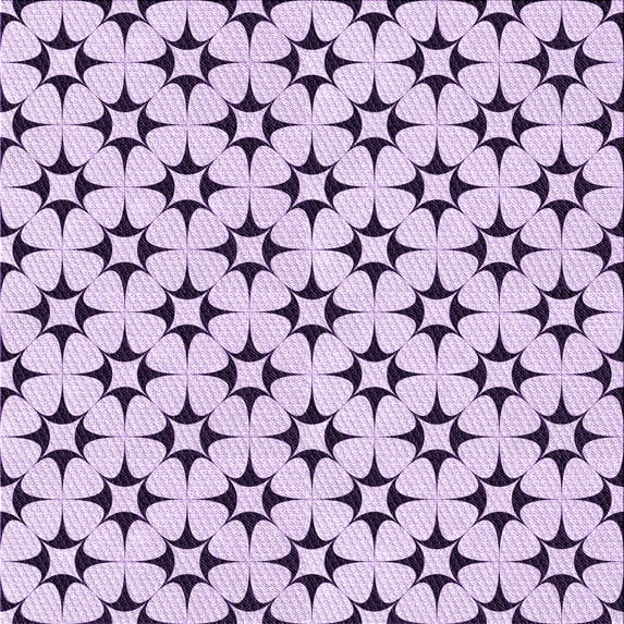 Ahgly Company Indoor Square Patterned Purple Flower Purple Area Rugs, 6' Square