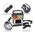thumbnail image 2 of Qarigey Bolso de hombro de PVC Bolso de almacenamiento cruzado impermeable Doble cremallera Estuche de viaje informal Gran capacidad Hombres Type2 NO2, 2 of 6