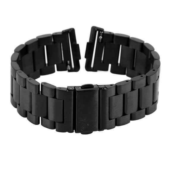 Stainless Steel Watch Band Quick Release Replacement Band Stainless Steel Link Watch Bracelet Compatible for Watch Fit 3 Black