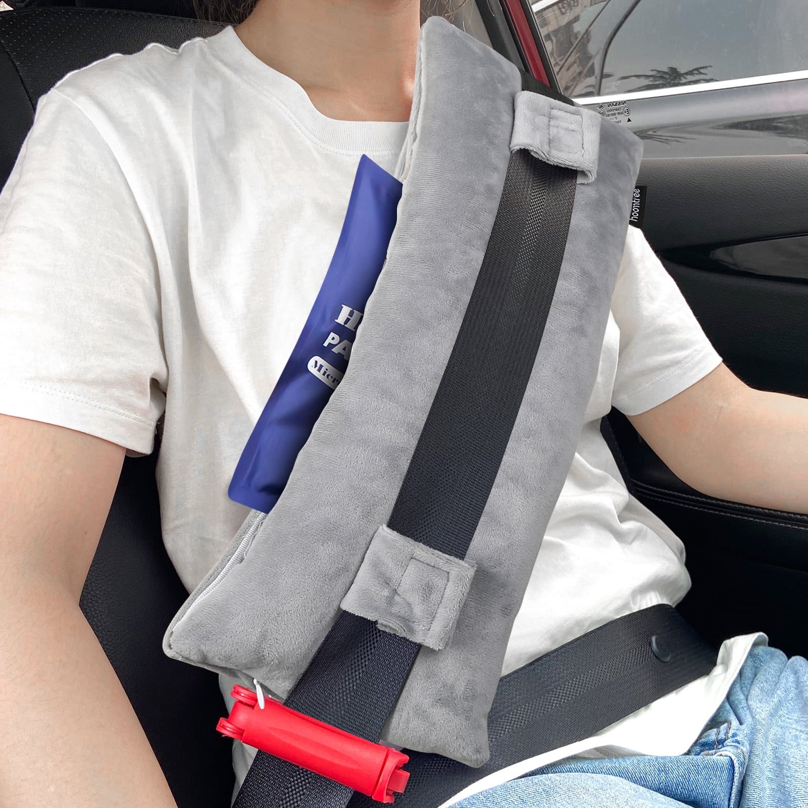 Very100 Mastectomy Pillow with Pocket,Post Surgery Seatbelt Pillows for Post-Surgery,Port Pillows for Chemo Patients,C-Section Recovery Heart Surgery Hysterectomy Recovery Pillow(Grey)