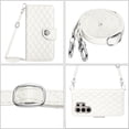 thumbnail image 6 of Crossbody Wallet Case for Samsung S24 Ultra RFID Blocking Elegant Premium Leather Purse with Credit Card Holder, Shoulder Strap Kickstand Handbag Flip Cover for Samsung Galaxy S24 Ultra, White, 6 of 8