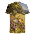 thumbnail image 5 of Blusa superior de camiseta de manga corta con estampado digital de cuello redondo casual de moda para mujer Pompotops hkajfhjk469855, 5 of 5