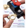 thumbnail image 2 of Universal Battery Disconnect Switch - Universal Battery Disconnect & Leak Protector,12V/24V Car Battery Disconnect Switch,Waterproof Battery Kill Switch for Cars (Pure Copper Version, Version*2), 2 of 9