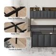 thumbnail image 4 of Bed Frame,Vintage Upholstered Platform Bed Frame with Storage Headboard, USB Ports & Outlets ,Upholstered Metal Platform Bed Frame,No Box Spring Needed,Solid and Stable, Noise Free,Easy Assembly, 4 of 6