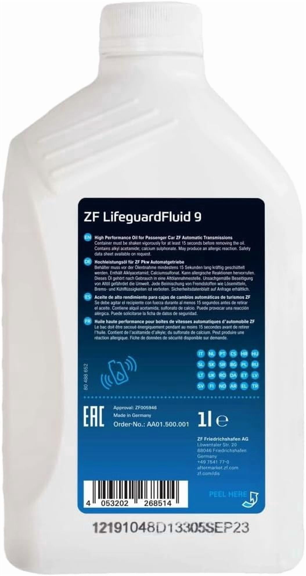 ZF Lifeguard-9 Full Synthetic Automatic Transmission Fluid, 1 Liter