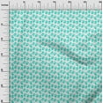 thumbnail image 2 of oneOone Viscose Jersey Aqua Blue Fabric Florals Fabric For Sewing Printed Craft Fabric By The Yard 60 Inch Wide, 2 of 5