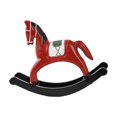 thumbnail image 1 of Estatua de caballo mecedor, escultura de madera, decoración elegante, figura decorativa, adorno rojo, 1 of 9