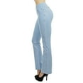 thumbnail image 6 of Fashion2Love Shaping Pull On Butt Lift Push Up Yoga Pants Stretch Indigo Denim Flare Jeans, 6 of 8
