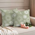 thumbnail image 2 of Geometric Outdoor Waterproof Pillow Covers, Abstract Sage Green White Boho Circle Dot Decorative Square Throw Pillowcase Sofa Cushion Sham for Patio/Couch/Chair, 26"x26" 2 Pack, 2 of 8