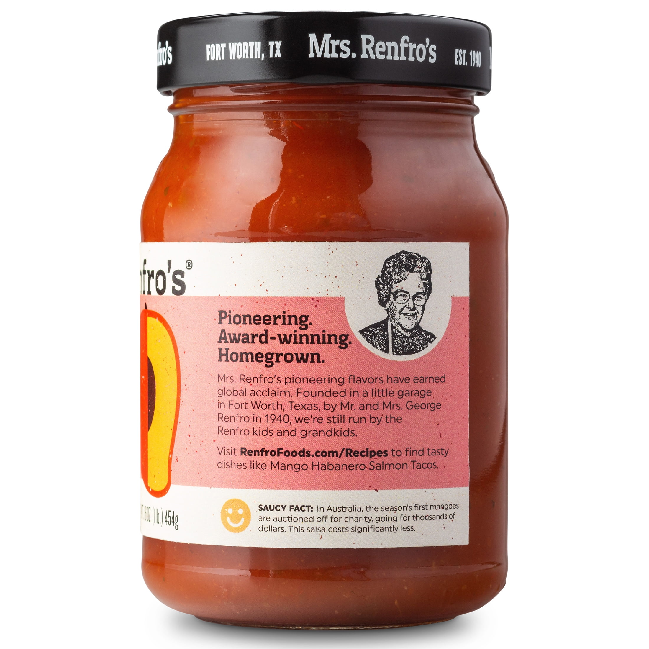 (3 pack) Mrs. Renfro's Mango Habanero Salsa, 16 oz