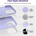 thumbnail image 3 of Designed for iPhone 14 Pro Max Case, Silicone Shockproof Slim Thin Phone Case for iPhone 14 Pro Max 6.7 inch (Light Purple), 3 of 13