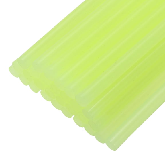 Uxcell Mini Hot Glue Gun Sticks 4-inch x 0.28-inch High Sticky Hot Glue Sticks for Glue Gun, Luminous Yellow 30pcs