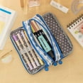 thumbnail image 4 of 1 estuche grande para lápices de gran capacidad, 3 compartimentos, estuche de lona para lápices, estuche multifuncional de múltiples capas para adolescentes, niños, niñas y estudiantes escolares (s, 4 of 5
