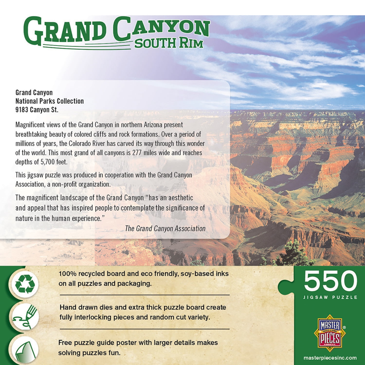 MasterPieces - National Parks - Grand Canyon South Rim - 550 Piece Jigsaw Puzzle