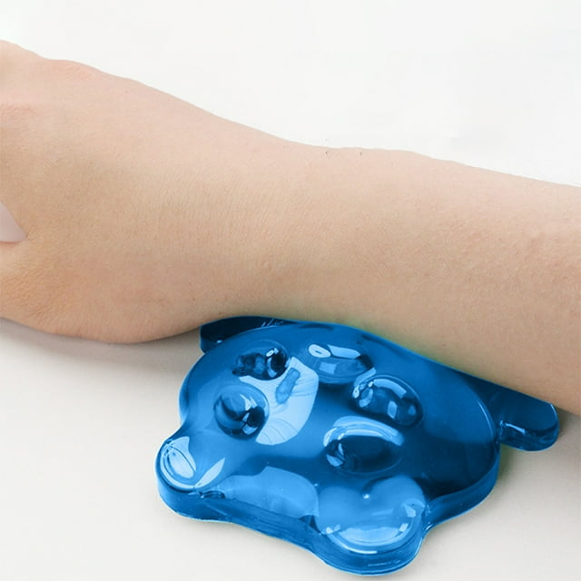 Fwttom Latex Wrist Pad, Transparent Wrist Pad Crystal Mouse H& Pillow Solid Color Wrist Rest Waterproof H& Cushion Work H& Pillow for Desk