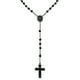 thumbnail image 1 of Rosario para hombre en acero inoxidable Negro 52 cm, 1 of 5