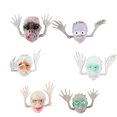 thumbnail image 2 of 2 Set of 12PCS Mini Ghost Head Finger Puppet Toy Plastic Ghost Head Finger Puppet Toy Cartoon Story-telling Finger Cover Props Parent-child Interaction Toy Role Play Finger Puppet Toy for Kids Playing, 2 of 8