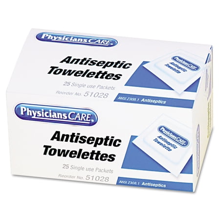 Physicianscare First Aid Antiseptic Towelettes 25/Box 51028