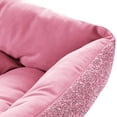 thumbnail image 3 of Pet Bed, Sparkling Rhinestones, Soft, Comfortable Velvet, for Lounging Dogs, Cats, Pets, Pink, Large, Sold Individually, 3 of 7