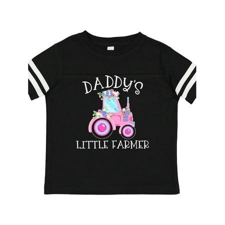 

Inktastic Daddys Little Farmer- Pink Tractor and Flowers Gift Toddler Boy or Toddler Girl T-Shirt