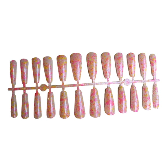 Qarigey 24 piezas de uñas artificiales en forma de T, puntas de uñas postizas con degradado de envoltura completa extralargas para mujeres y niñas, Type3 NO3 Qarigey CE012055-07