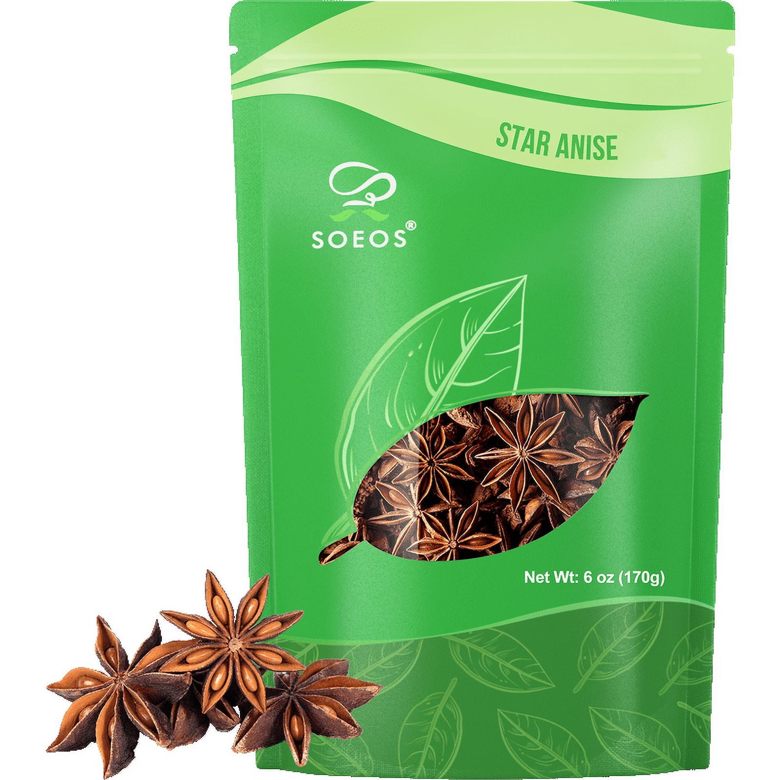 Soeos Star Anise 6 oz (170g), Star Anise for Cooking and Baking