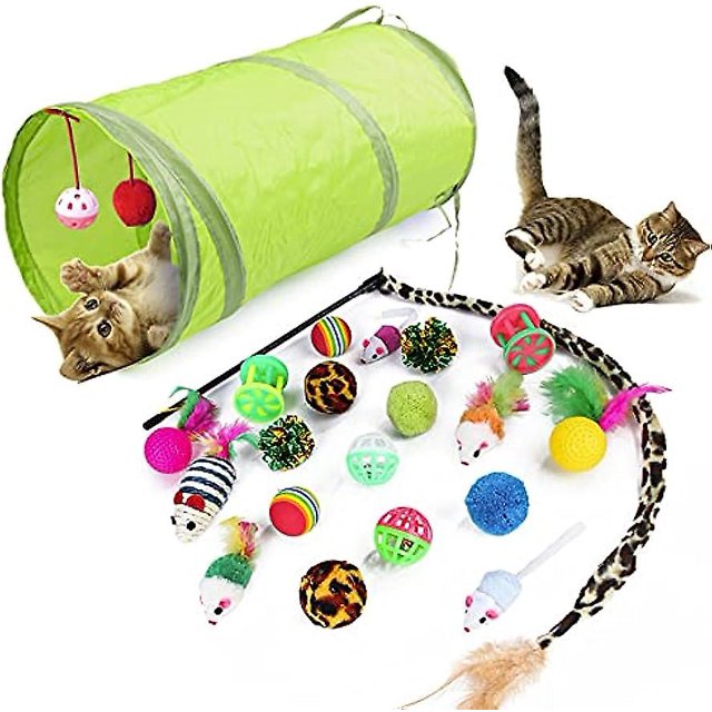 Juguetes para gatos LIUYMXG 21 piezas interactivos colores aleatorios