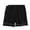 v#21Black85, variant on Rggeeun Women Shorts Solid Color Elastic Waist Knit Soft Lightweight Loose Fit Pleated With Adjustable Tie For Summer Splash Fun Cute Hot Pants,Black,L