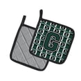 thumbnail image 2 of Carolines Treasures CJ1071-GPTHD Letter G Football Green and White Pair of Pot Holders, 7.5HX7.5W, multicolor, 2 of 2