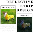 thumbnail image 4 of Impermeable para perros con capucha, chaqueta impermeable transpirable para perros, impermeable para mascotas, poncho de lluvia para cachorros con tiras reflectantes, 4 of 5
