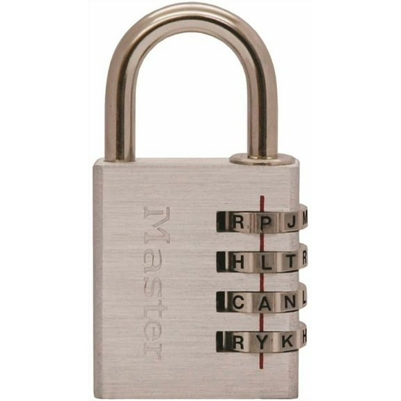 Master Lock 643DASTWD Combination Padlock 1-9/16 in W Body 7/8 in H Shackle Aluminum