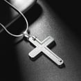 thumbnail image 6 of Jewmon Bible Verse Cross Necklace for Women Stainless Steel Jesus Christ Crucifix Cross Pendant Chain Catholic Jewelry Christams Day Gifts for Him, 6 of 8