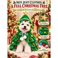 thumbnail image 3 of Christmas Tree Pet Cape Costume with Hood, Winter Holiday Cloak Outfit for Cats and Small Dogs, 3 of 10