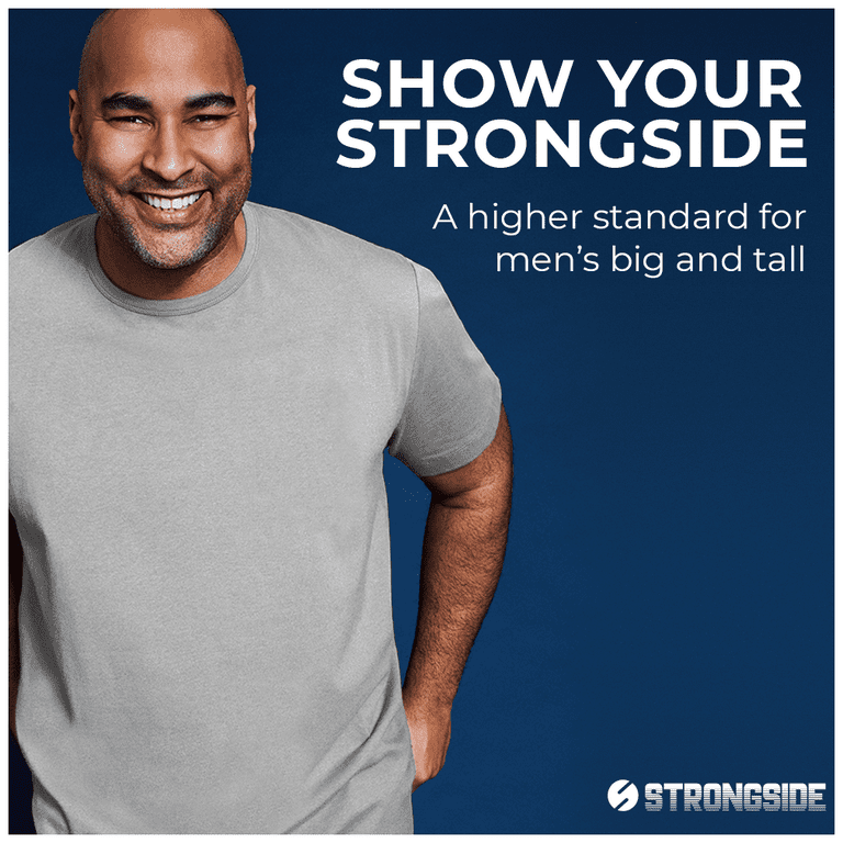 Strongside Apparel Men s Big and Tall T Shirt Longer Length Stretch Tee