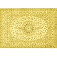 thumbnail image 1 of Ahgly Company Machine Washable Indoor Rectangle Medallion Yellow Traditional Area Rugs, 7' x 10', 1 of 4