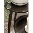 thumbnail image 4 of Kate and Laurel Alessia Modern Round Outdoor Plant Stand Set, Set of 2, Bronze, Cast Aluminum Two-Piece Accent Table Set for Use as Indoor or Outdoor Plant Risers with Deckled Edges, 4 of 9