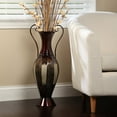 thumbnail image 4 of Hosley 26 Inch High Tall 2 Toned Multi-color Metal Vase with Handles, 4 of 8