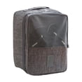 thumbnail image 1 of Bolsa de viaje para zapatos con 3 compartimentos, organizador de zapatos impermeable y a prueba de polvo con ventana transparente para zapatos de fútbol o golf, bolsas de viaje portátiles, 1 of 7