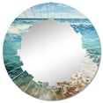thumbnail image 2 of Designart "Beach Photo Oceanic flow XII" Nautical & Beach Round Wall Mirror - Coastal Oval Printed Decorative Oversized Mirror - Multiple Color Options, 2 of 4