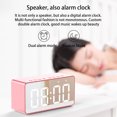 thumbnail image 5 of QTOCIO Bluetooth Speaker, LED Mirror Clock With Screen 5.0 Wireless Bluetooth Audio Dual Alarm Clock Three-level Brightness Call Card, Built-In Lithium Battery, 5 of 5