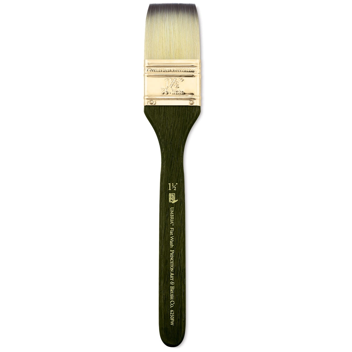 Princeton Brush Umbria Synthetic Blend Acrylic & Gouache Brush, Flat Wash