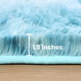 thumbnail image 2 of IR Imperial Rooms Shaggy Rug 5x7ft for Bedroom Fluffy Shag Rug Anti-Slip Living Room Washable Soft Carpet Tie Dye Teal, 2 of 9